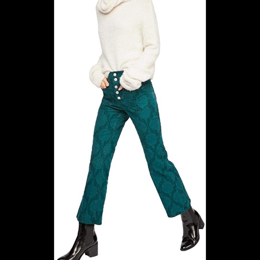 Free people Jacquard cropped pants